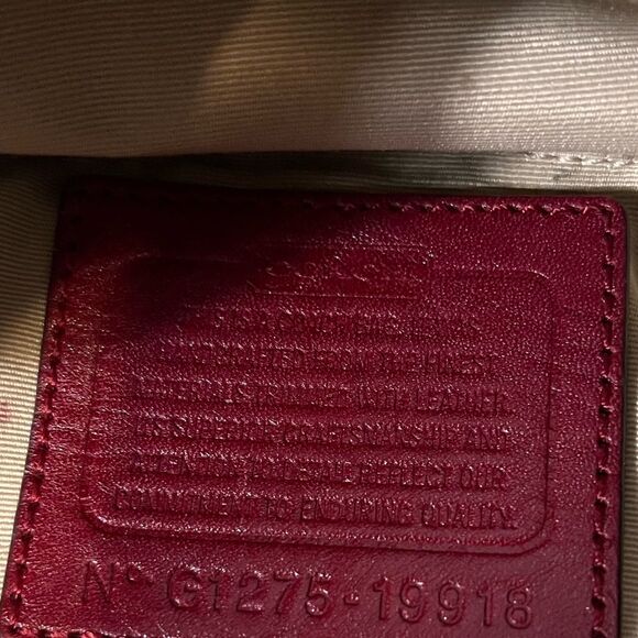 Coach Tan And Red Legacy Shoulder Bag - Picture 10 of 16